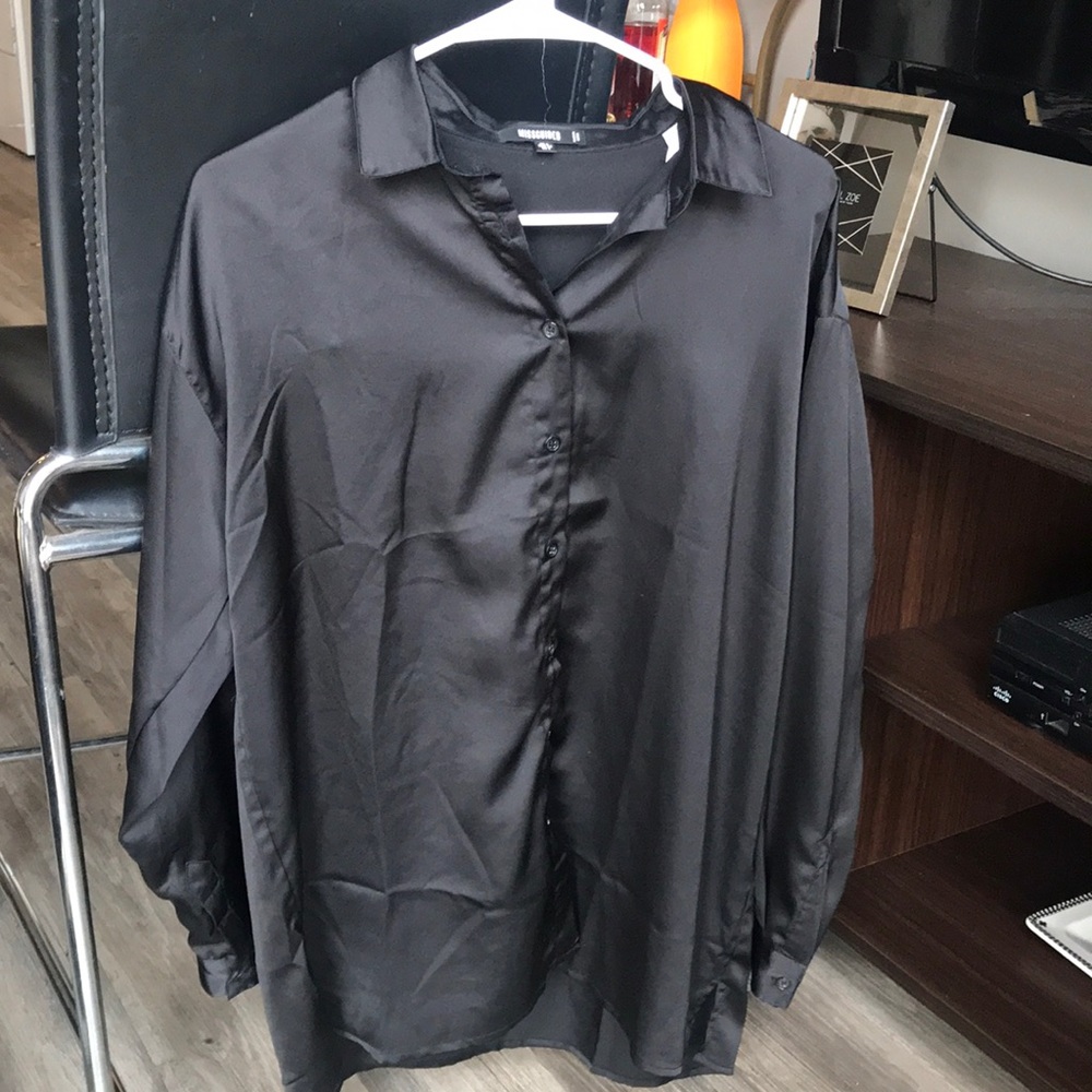 Misguided over sized button down